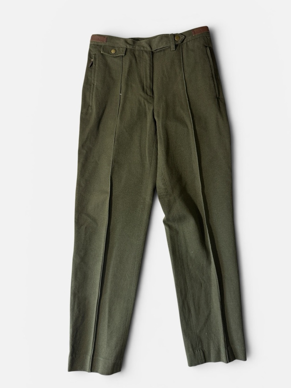 Lauren Ralph Lauren womens 6P army green cotton blend trouser pants EUC